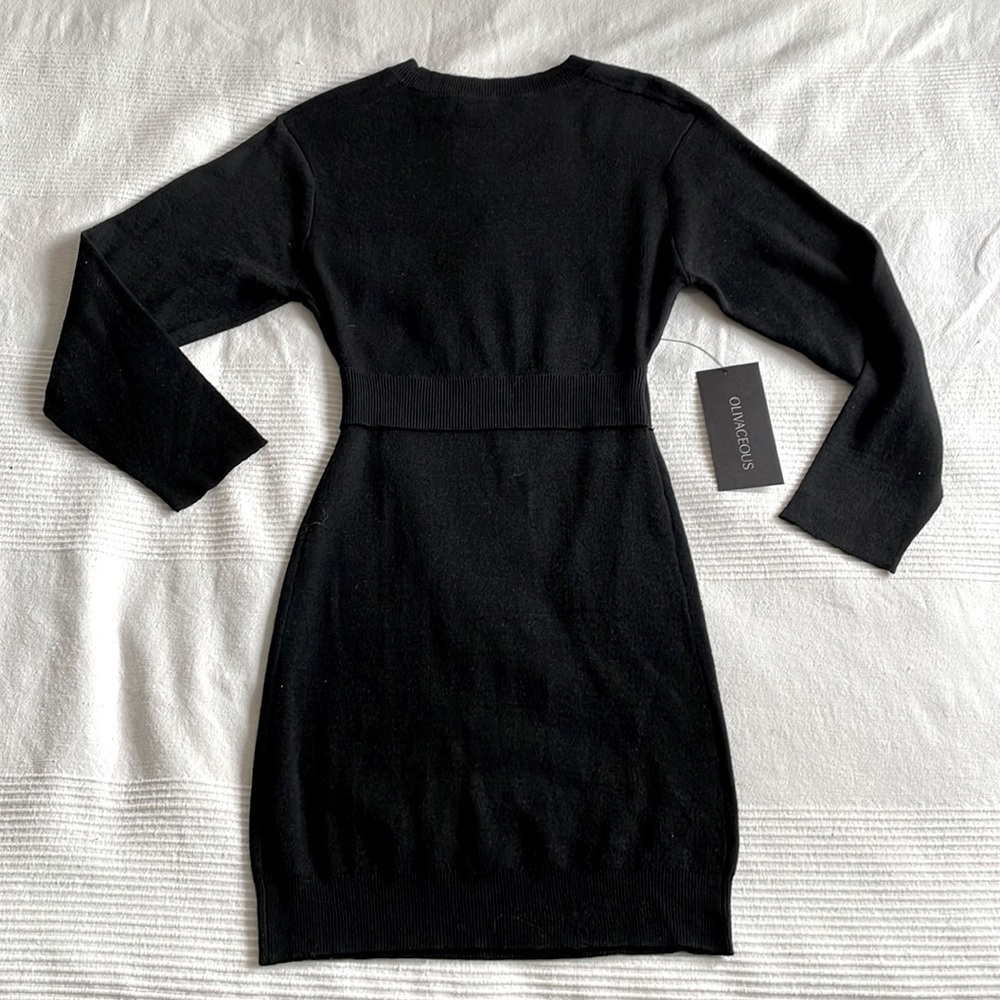 Olivaceous Knit Long Sleeve Cutout Dress Size Small